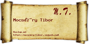 Mocsáry Tibor névjegykártya